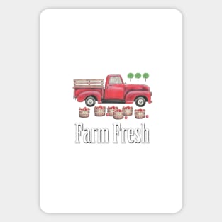 Old Red Farm Truck - Farm Fresh Sticker